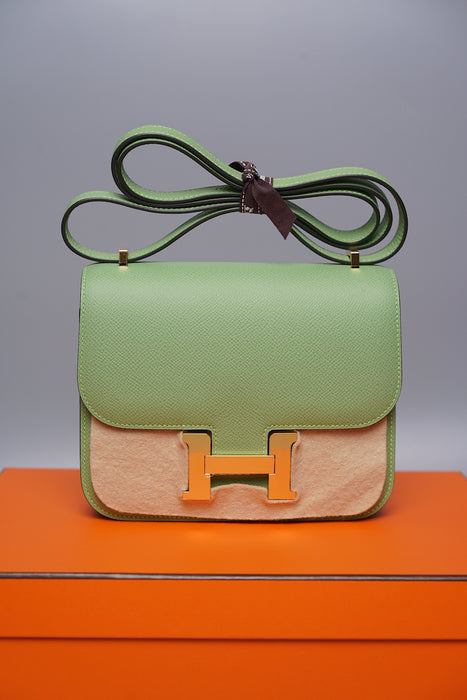 Hermes Constance 18 in Vert Criquet Ghw (Brand New)