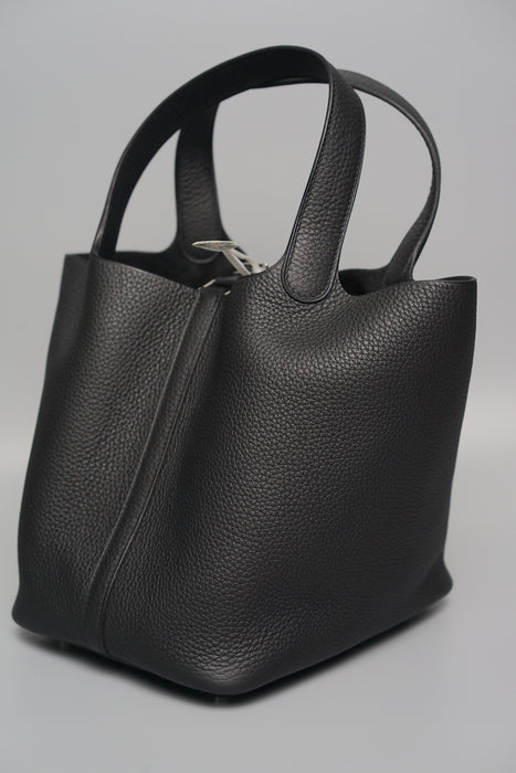 Hermes Picotin Noir 22 in Phw (Brand New)