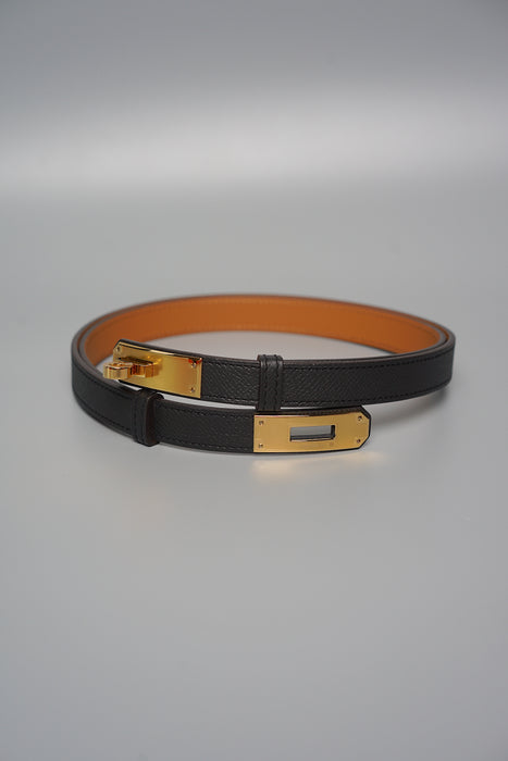 Hermes Kelly Belt in Noir Ghw (Brand New)