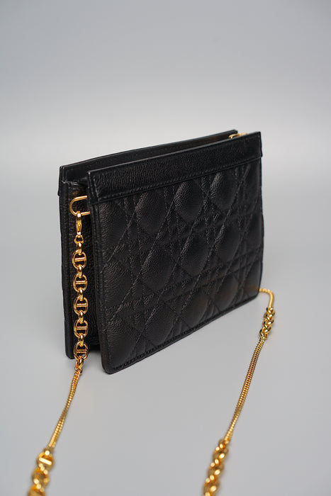 Dior Caro Pouch with Chain in Black (Brand New)