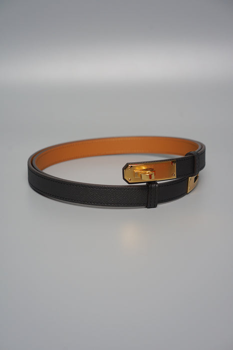 Hermes Kelly Belt in Noir Ghw (Brand New)