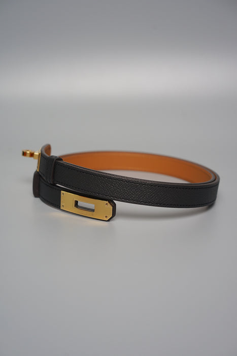 Hermes Kelly Belt in Noir Ghw (Brand New)