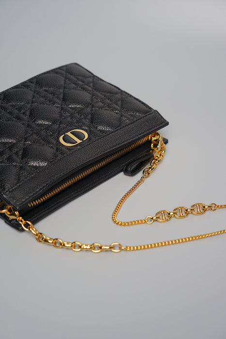 Dior Caro Pouch with Chain in Black (Brand New)