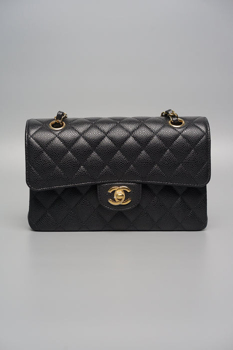 Chanel Small Double Flap in Black Caviar Ghw (Brand New)