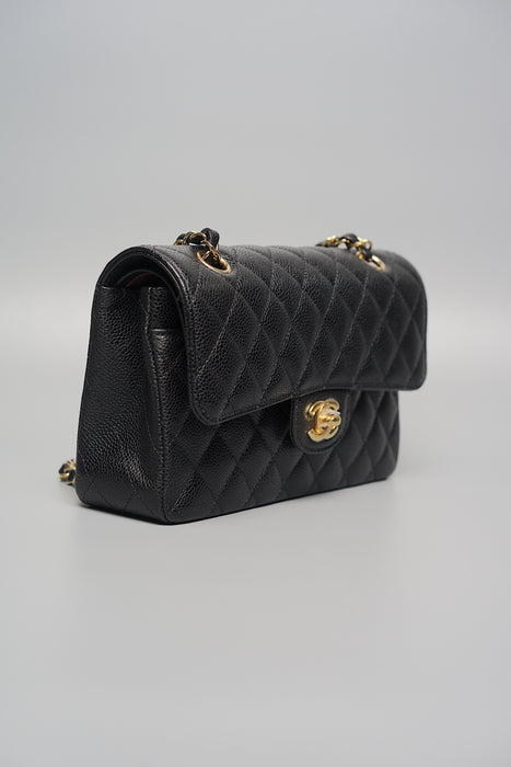 Chanel Small Double Flap in Black Caviar Ghw (Brand New)