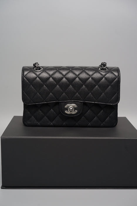 Chanel Small Double Flap in Black Caviar Shw (Brand New)