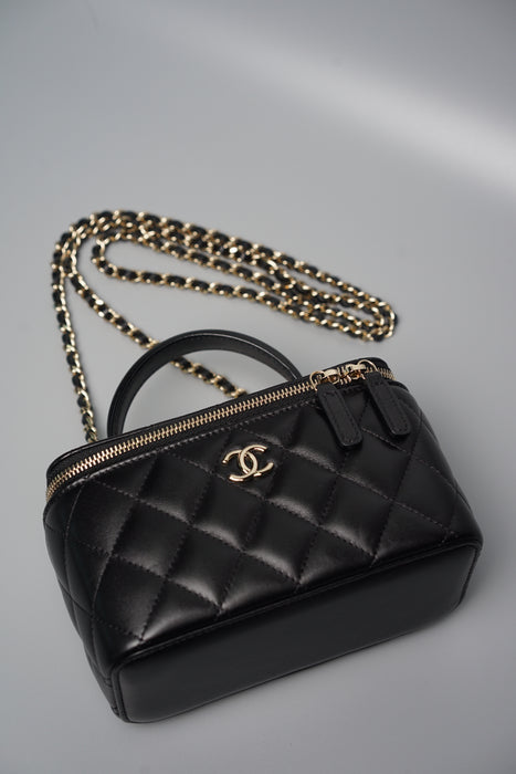 Chanel Long Vanity Handle with Chain in Black