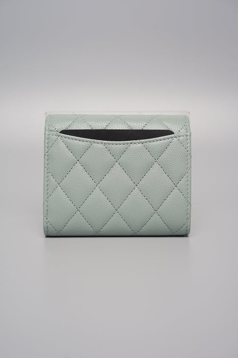 Chanel 23C Classic Flap Wallet in Cloud Blue Caviar (Brand New)