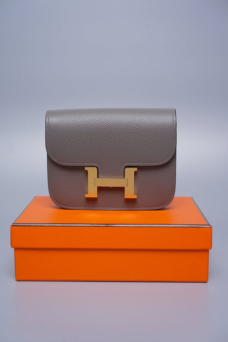 Hermes Constance Slim in Gris Meyer Ghw (Brand New)