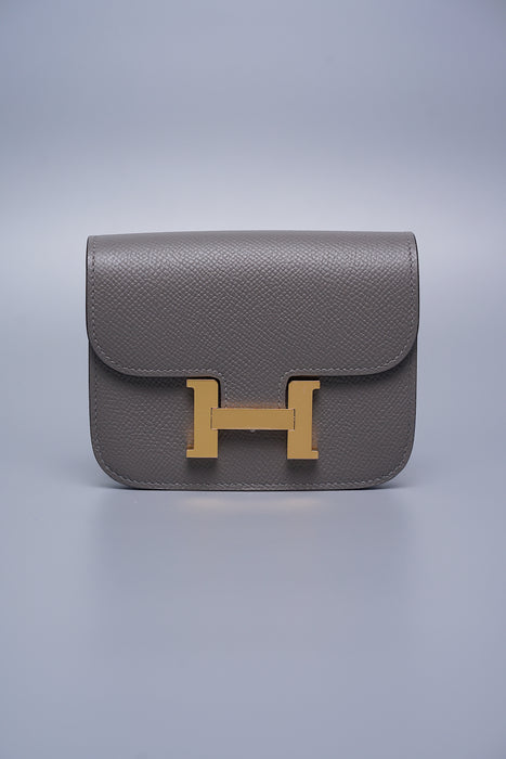 Hermes Constance Slim in Gris Meyer Ghw (Brand New)