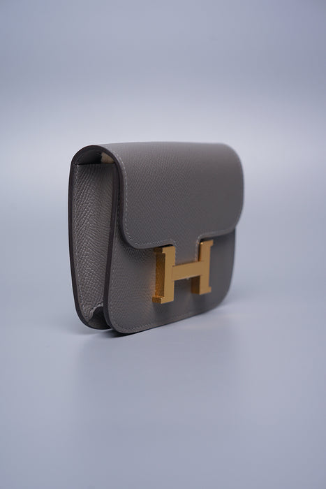 Hermes Constance Slim in Gris Meyer Ghw (Brand New)