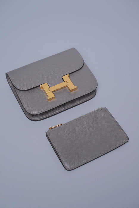 Hermes Constance Slim in Gris Meyer Ghw (Brand New)