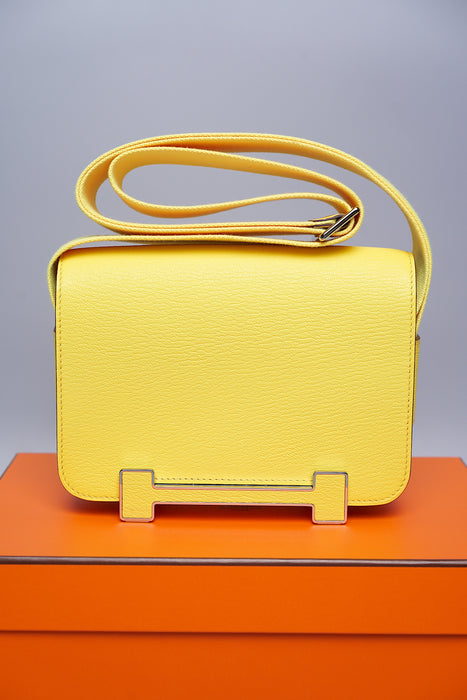 Hermes Geta in Citron Chevre Phw (Brand New)