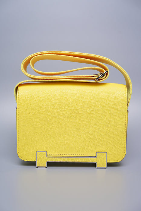 Hermes Geta in Citron Chevre Phw (Brand New)