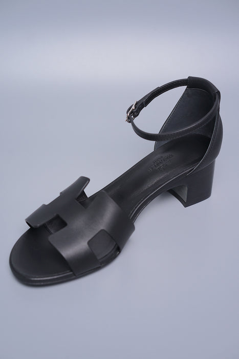 Hermes Encens Sandals in Noir Phw Size 38.5 (Brand New)