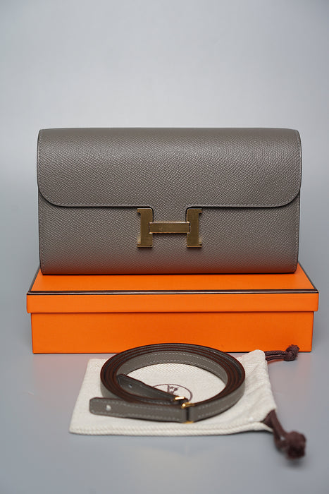 Hermes Constance To Go in Gris Meyer Ghw (Brand New)