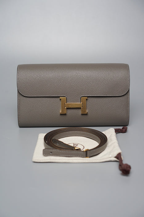 Hermes Constance To Go in Gris Meyer Ghw (Brand New)