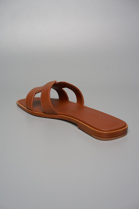 Hermes Oran Sandals in Gold Size 38 (Brand New)