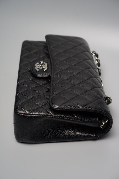 Chanel Medium Double Flap in Black Caviar (Brand New)