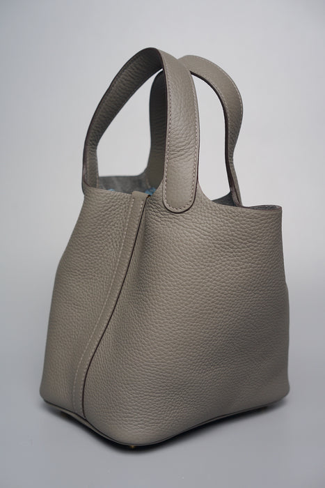 Hermes Picotin 18 in Gris Meyer Ghw (Brand New)