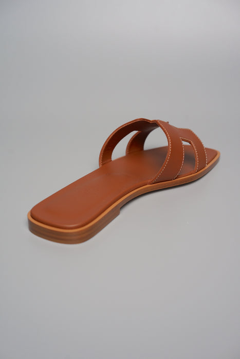 Hermes Oran Sandals in Gold Size 37 (Brand New)