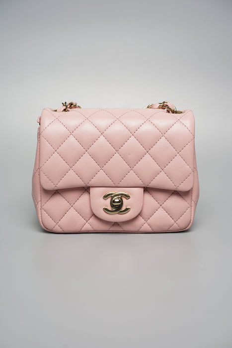 Chanel Mini Square in 22A Sakura Pink (Brand new)