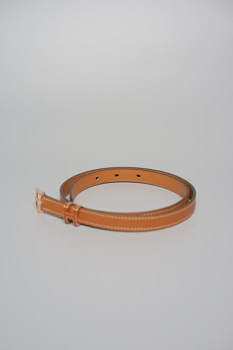 Hermès Gold Pop H Belt with Mauve Pale and Palladium Hardware 75cm