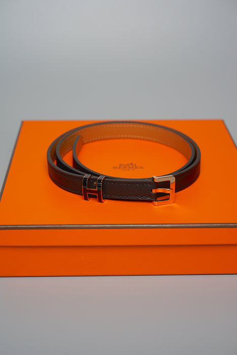 Hermes Pop H Belt in Noir Rghw Size 75 (Brand New)