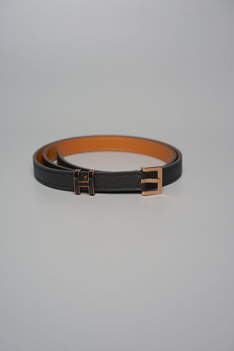 Hermes Pop H Belt in Noir Rghw Size 75 (Brand New)