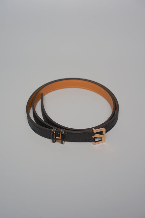 Hermes Pop H Belt in Noir Rghw Size 75 (Brand New)