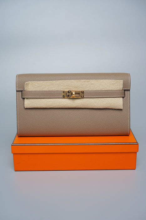 Hermes Kelly To Go in Etoupe Ghw (Brand New)