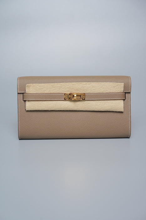 Hermes Kelly To Go in Etoupe Ghw (Brand New)