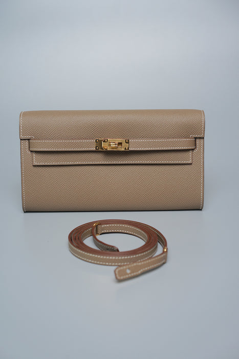 Hermes Kelly To Go in Etoupe Ghw (Brand New)