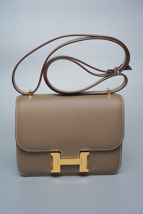 Hermès Etoupe Epsom Constance 18 Reissue Mirror