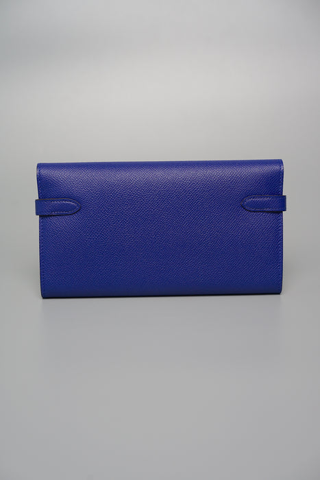 Hermes Kelly Wallet in Bleu Electric Phw (Brand New)