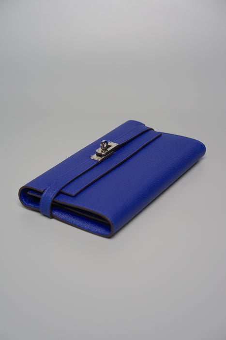 Hermes Kelly Wallet in Bleu Electric Phw (Brand New)