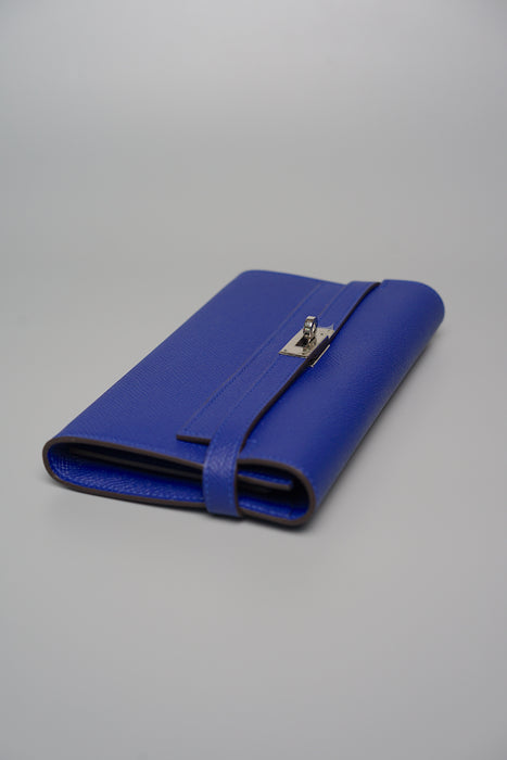 Hermes Kelly Wallet in Bleu Electric Phw (Brand New)