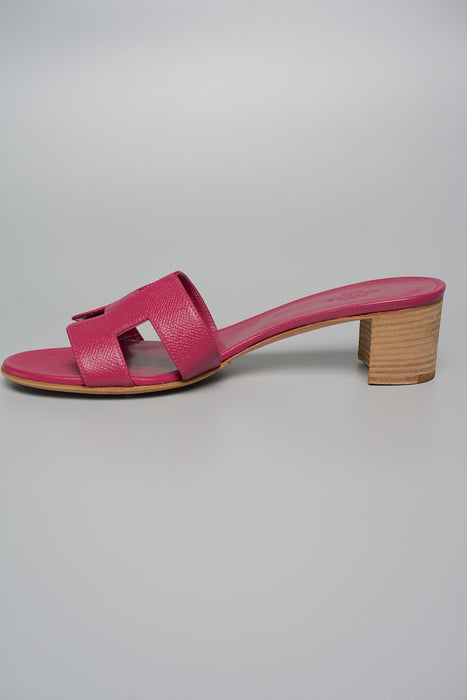 Hermes Oasis Sandals in Rose Pourpre, Size 39