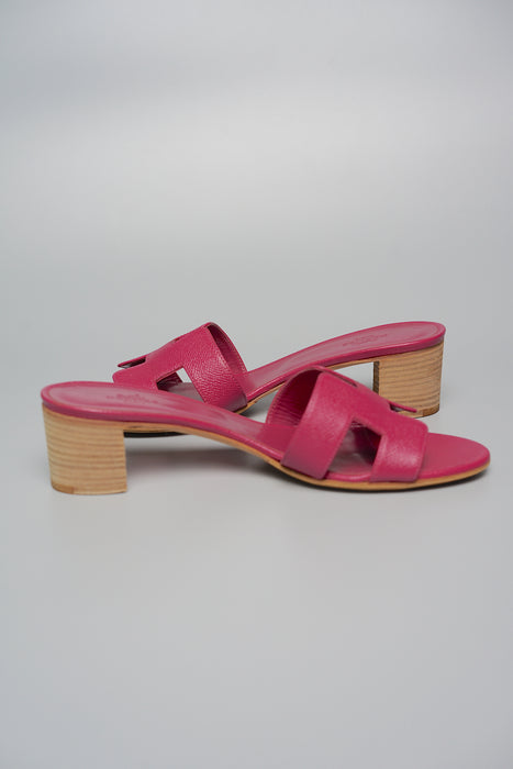 Hermes Oasis Sandals in Rose Pourpre, Size 39