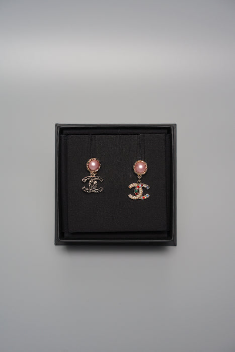 Chanel Rhinestone Pearl Earrings (Brand New)