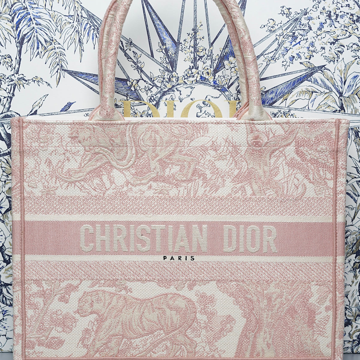 Christian dior discount pink tote bag