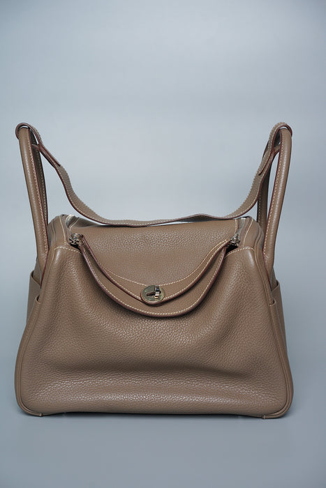 Hermes Lindy 30 Bag Coveted eToupe Clemence Palladium