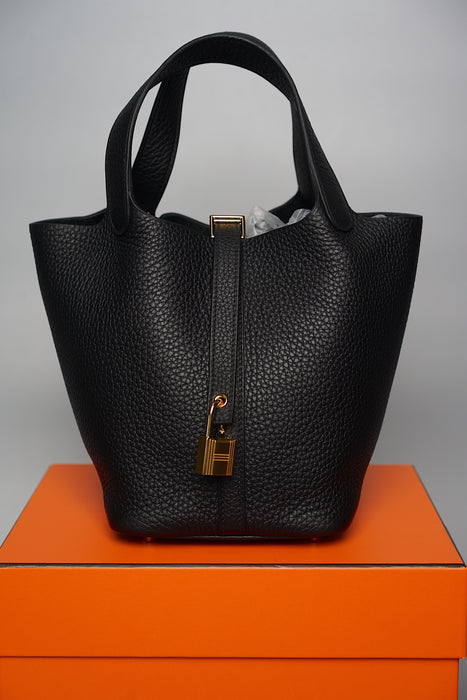 Hermes Picotin 18 in Black Ghw (Brand New)