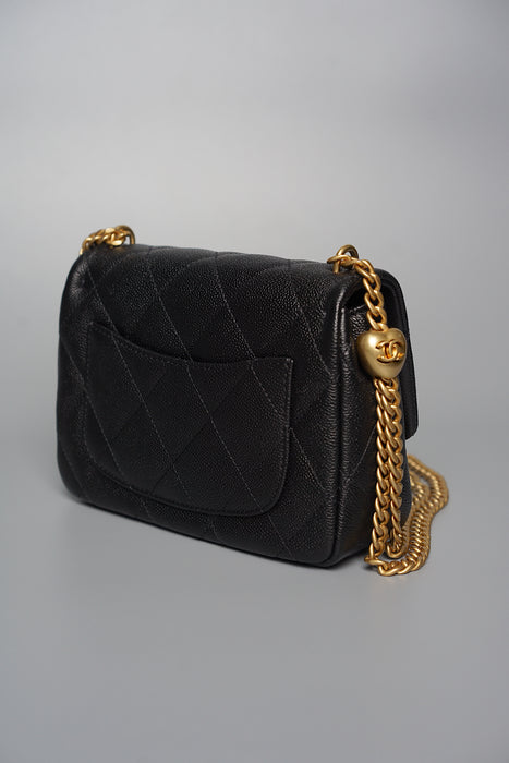 Chanel 23P Mini Flap in Black Caviar Ghw (Brand New)