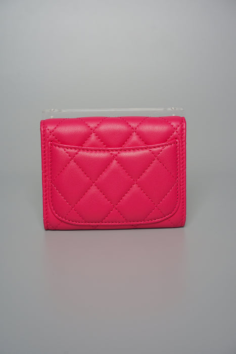 Chanel Cardholder in Fuschia Lambskin (Brand New)