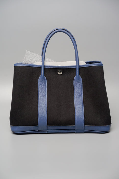 Hermes Garden Party 30 in Noir/Bleu brighton