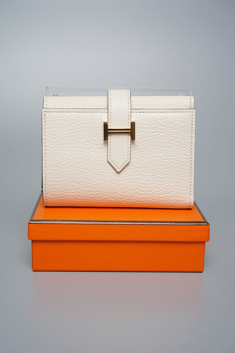 Hermes Tri-Fold Bearn Wallet in Nata Ghw (Brand New)