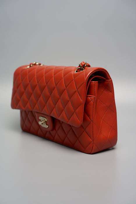 Chanel Medium Double Flap in Vermilion Ghw (Brand New)