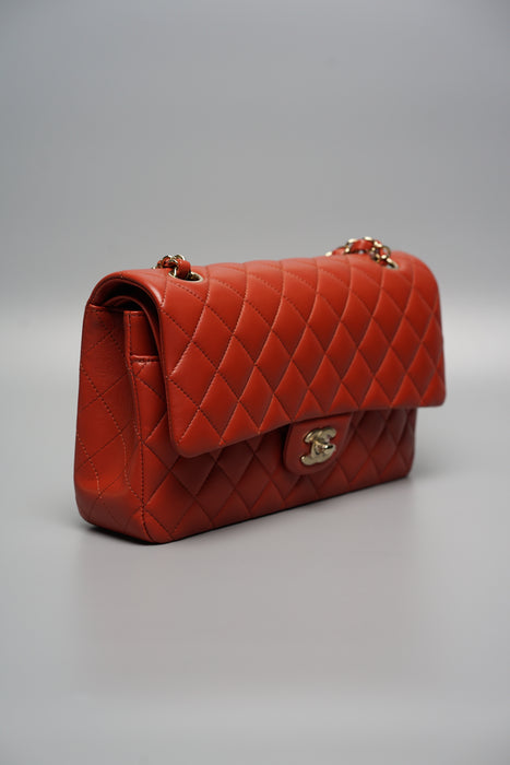 Chanel Medium Double Flap in Vermilion Ghw (Brand New)