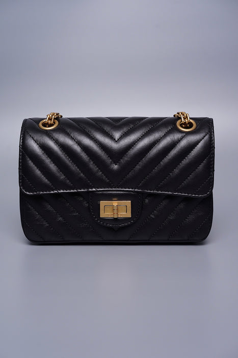 Chanel Reissue 2.55 Classic Chevron Flapbag in Black Ghw (Brand New)